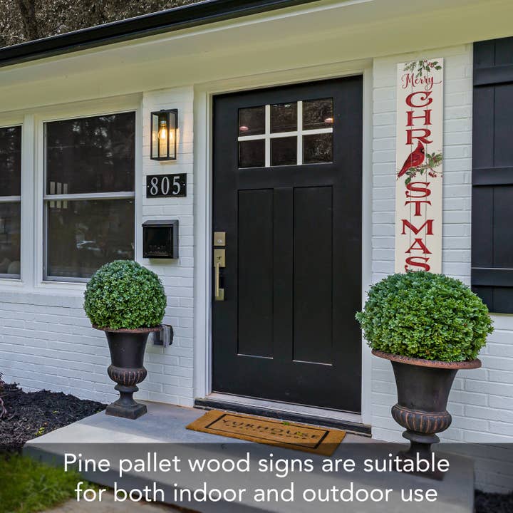 CounterArt/Highland Home/Thirstystone – wholesale Väggdekorationer med jultema – Christmas Cardinal Inomhus/utomhus pallträskylt3