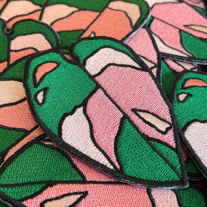 Luxe Foliage - Wholesale Patch - Iron on Patch - Pink Princess1