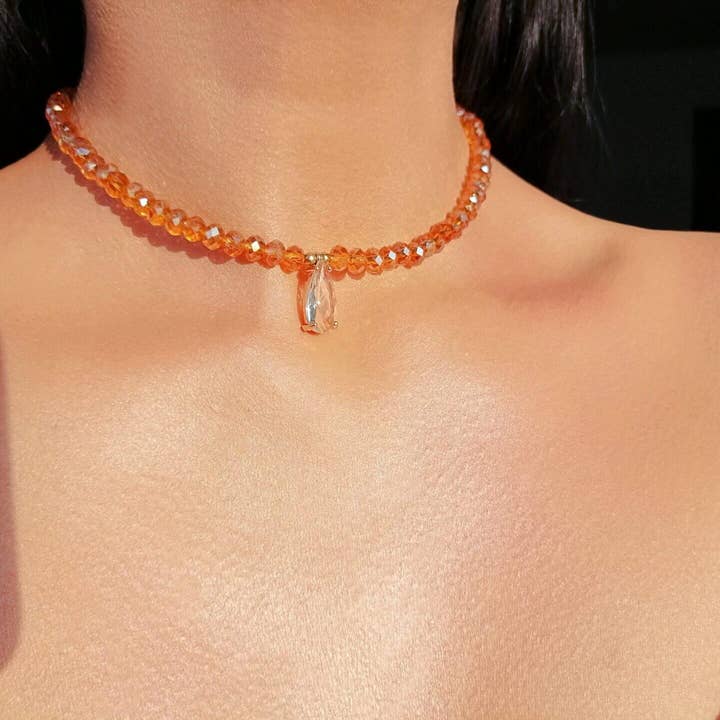 Divine Dulcet - Wholesale Choker/Collar - "Champagne Party" | 18 Karats Austrian Crystals Choker