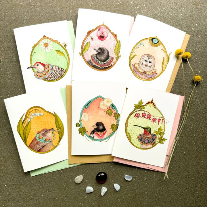 Floral Flight Crew - Small Card Pack for wholesale by Polanshek of the Hills