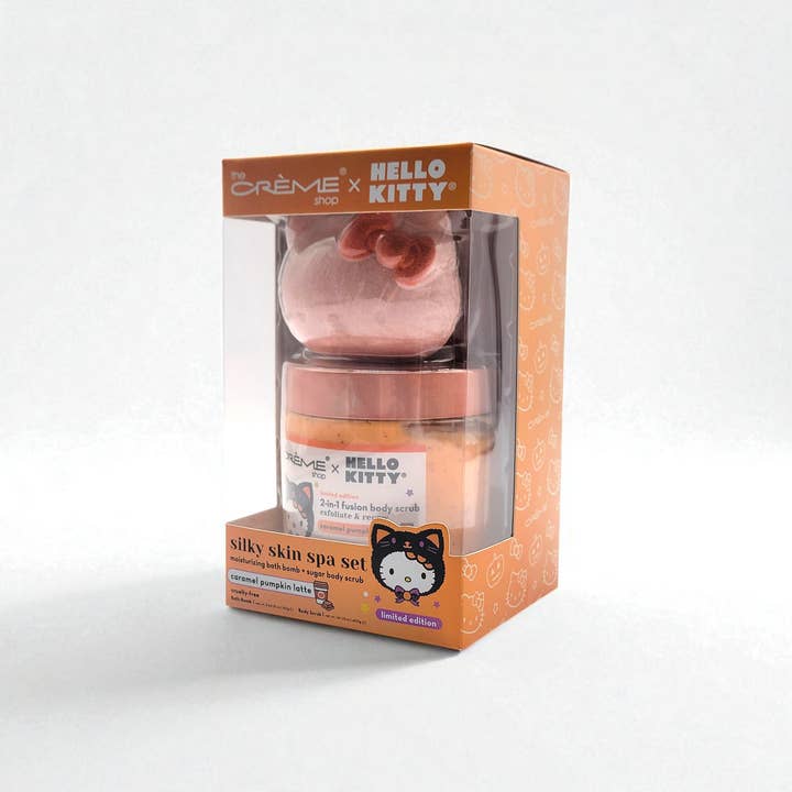 Crover - Wholesale Bath & Body Set - Crème Shop Hello Kitty Silky Skin Spa Set -C.P. Latte1