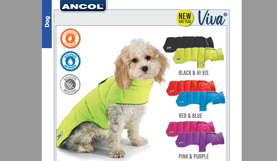 Ancol Pet Products Ltd - Wholesale Pet Coat - Dog - Viva Reversible Dog Coat Pink/Purple5