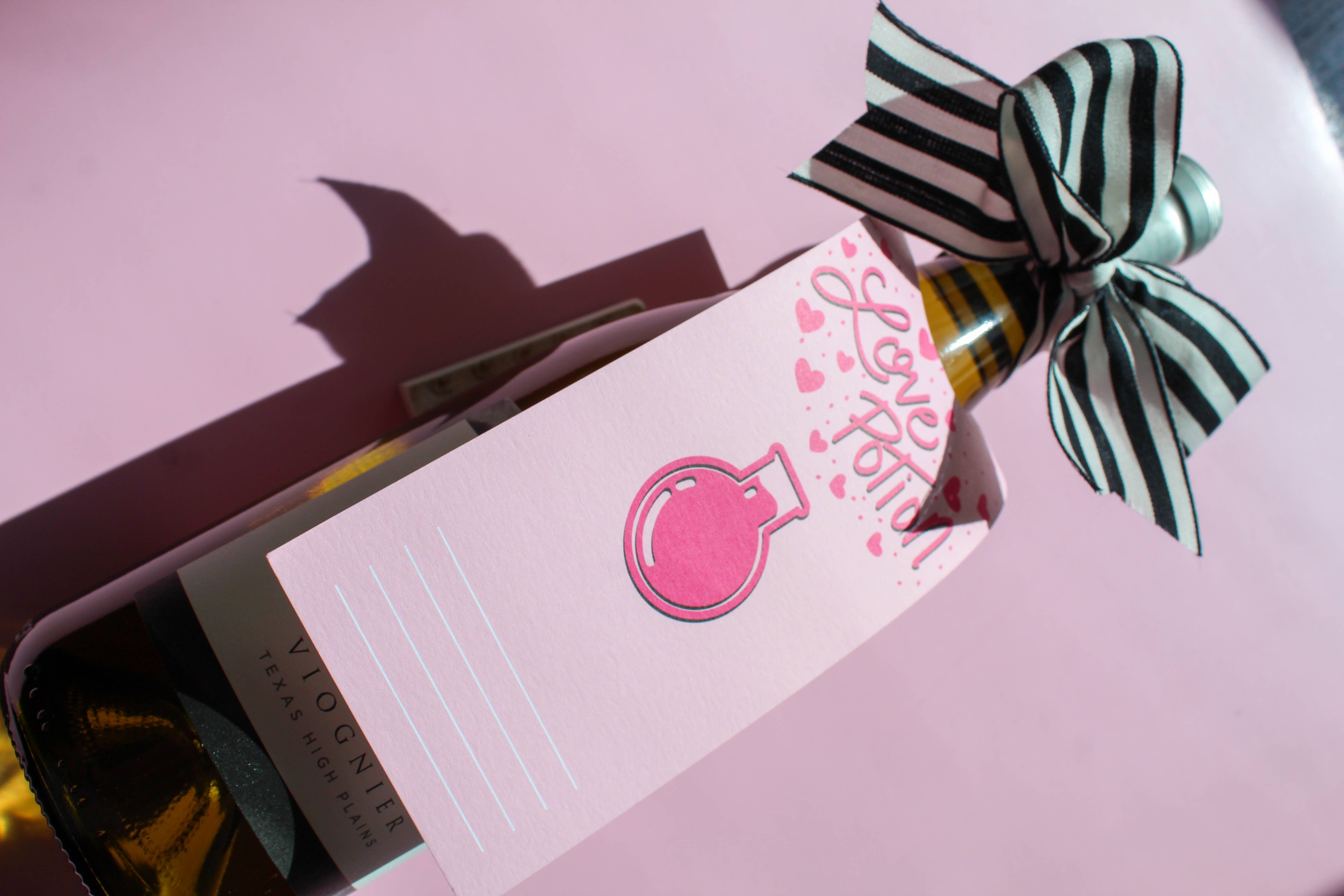 Birdie Mae Designs - Wholesale Gift Tag - Love Potion Valentine Bottle Neck Gift Tag Set with Ribbon5