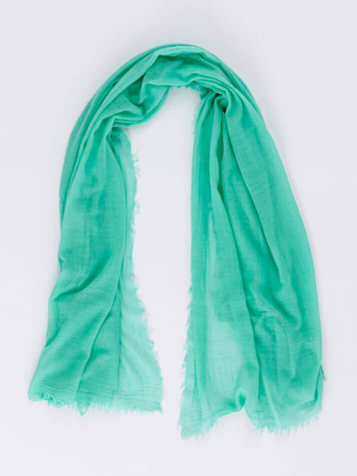 Schal aus Wolle - Otra Cosa - Aqua - 4688 für den Großhandel von OTRACOSA