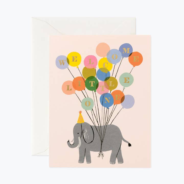 Welcome Elephant Card for wholesale by Rifle Paper Co.