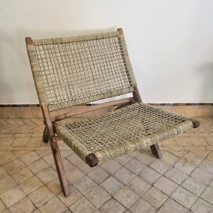 Poltrona vintage in noce - Sedia marocchina in legno per la vendita all'ingrosso da parte di libitiishop