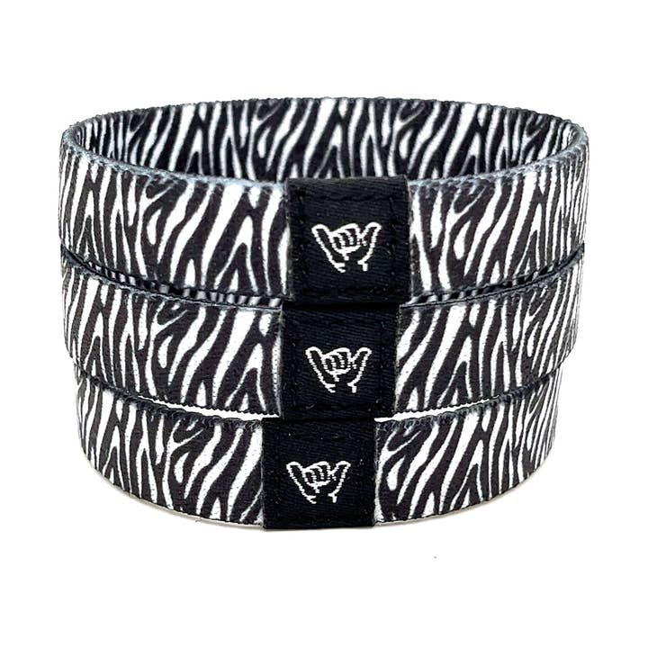 Zebra Stripe Wristband Bracelet for wholesale by Hang Loose Bands
