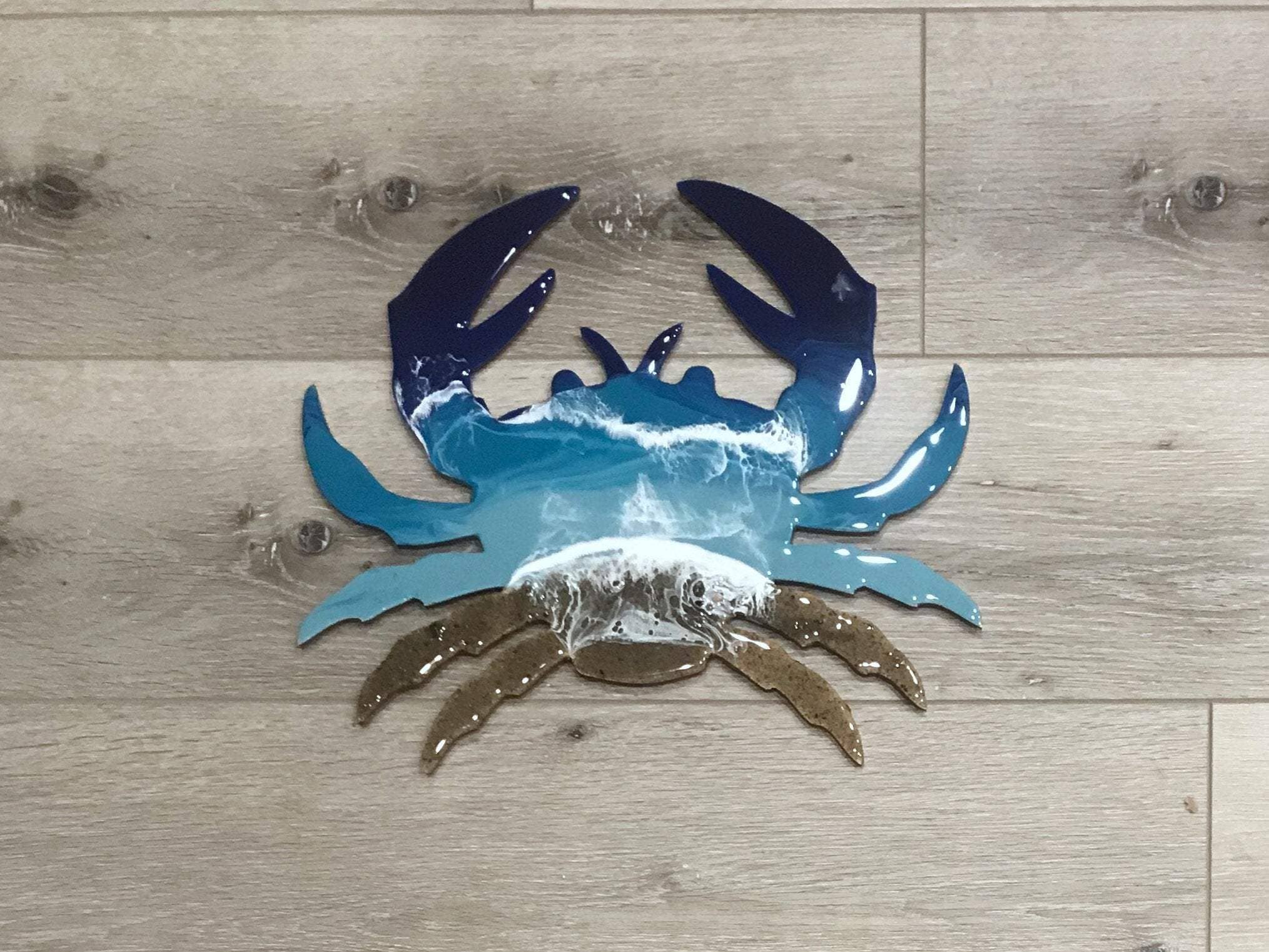 WLB Designs - Venta al por mayor Papel pintado 3D - Arte mural de resina Crab Beach1