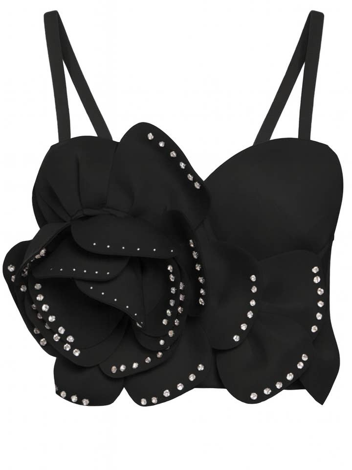 NEWGENS - Wholesale Corset - Women's - NT1113A 3D Floral Bustier Crop Top