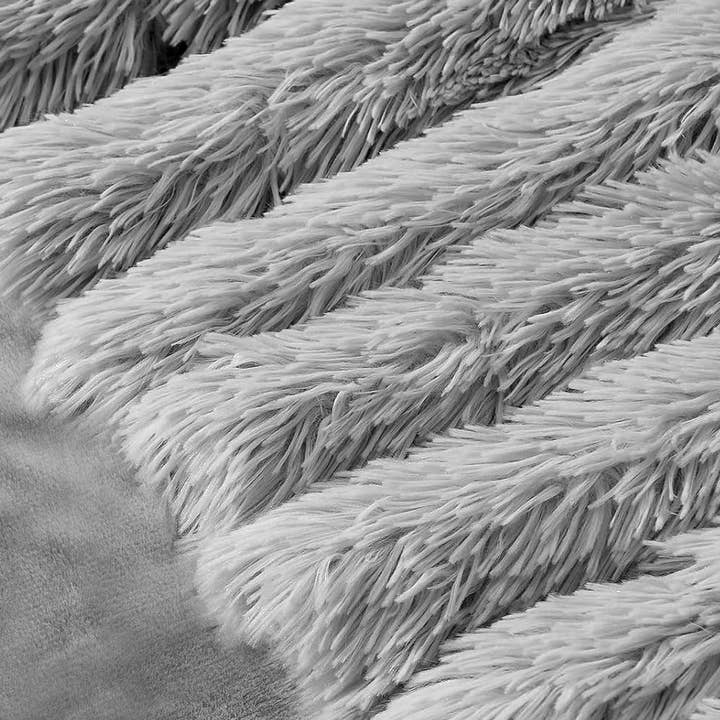 Fluffy Fur Blanket | Grey for wholesale by Vinyl Warehouse NY