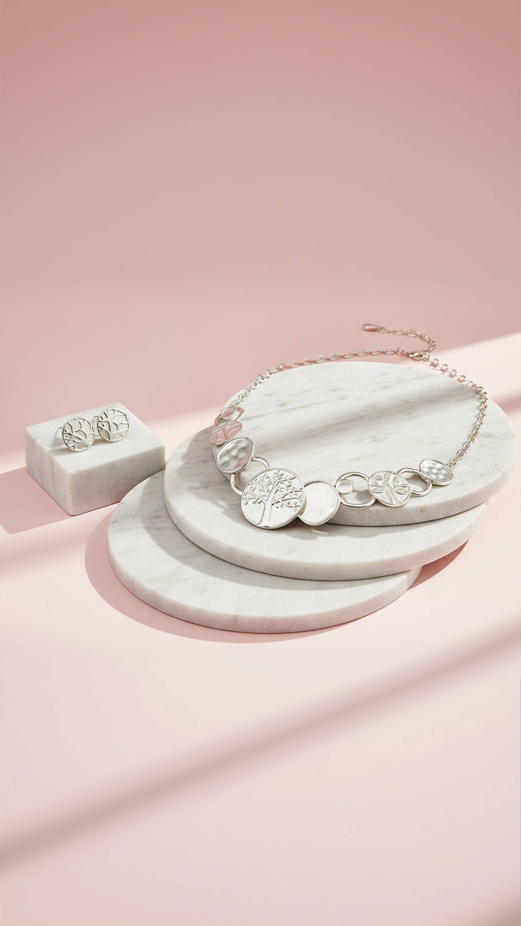 Arya Jewellery Wholesale – wholesale Jewellery set – Abstract Tree Of Life Necklace & Earrings Set1