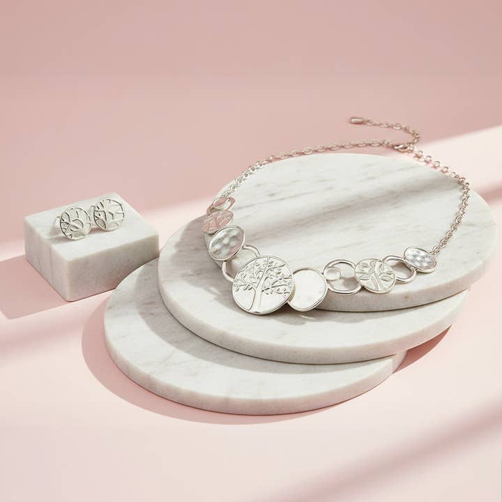 Arya Jewellery Wholesale β wholesale Jewellery set β Abstract Tree Of Life Necklace & Earrings Set1