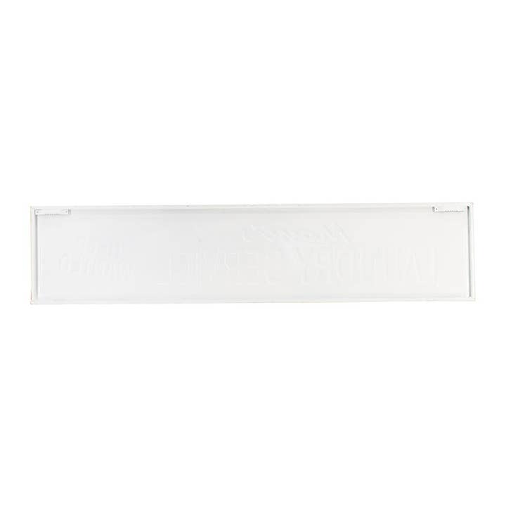 A&B Home Group Inc. – wholesale Christmas decoration – 36x8" Enamel Laundry Sign - White/Black3