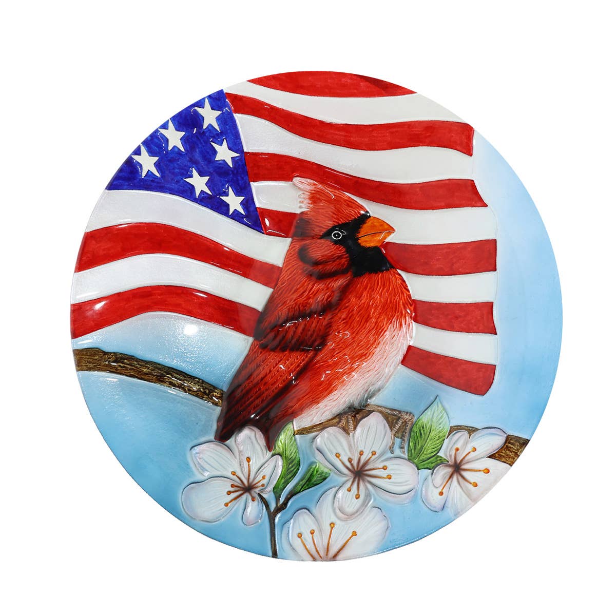 Briarwood Lane - Wholesale Bird Bath - American Cardinal Glass Birdbath1