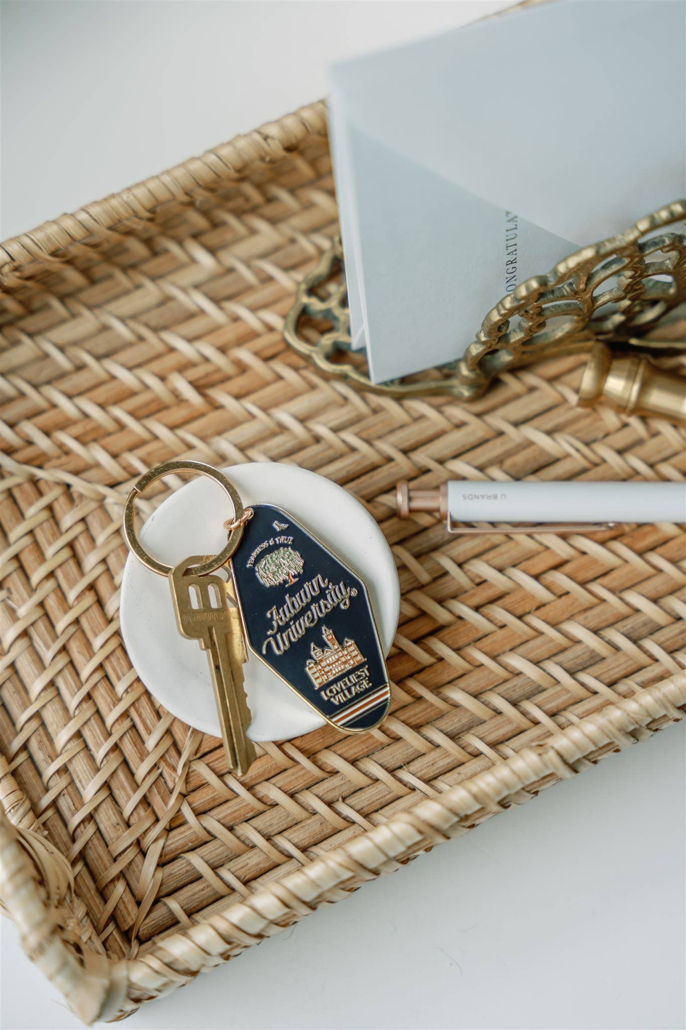 Gracefully Made Art - Wholesale Keychain - Unisex - Auburn University Enamel Keychain, Collegiate