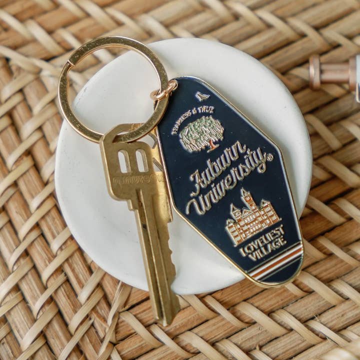 Gracefully Made Art - Wholesale Keychain - Unisex - Auburn University Enamel Keychain, Collegiate0