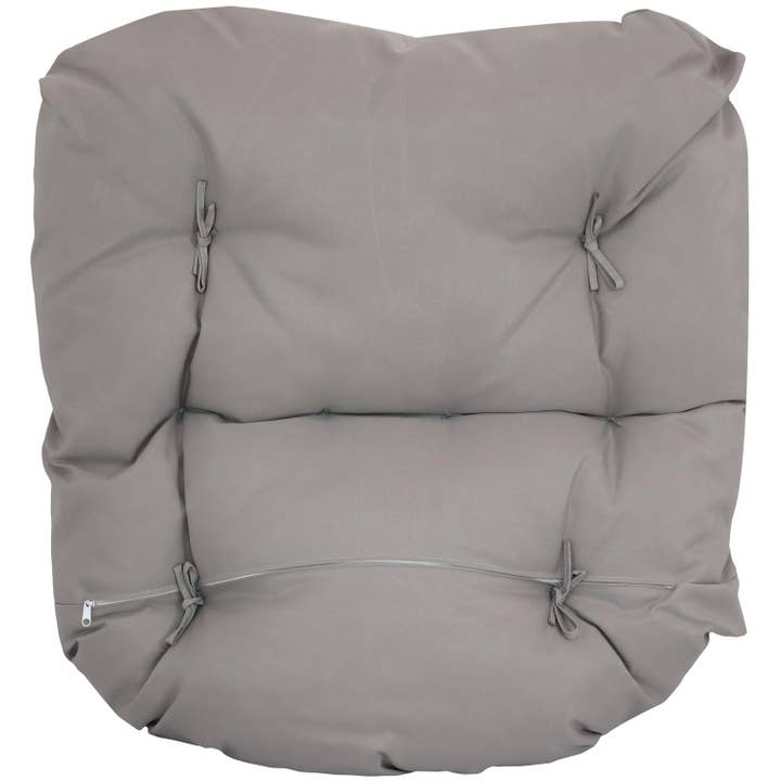 Sunnydaze Decor - Wholesale Chair Cushion - Danielle Egg Chair Replacement Seat and Head Cushions - Gray