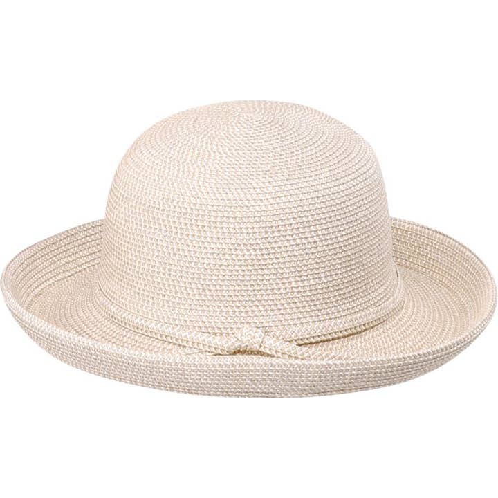 Sombrero con forma trenzada de papel suave, tamaño mediano, ala de hervidor 8328 para venta al por mayor de Jeanne Simmons Accessories