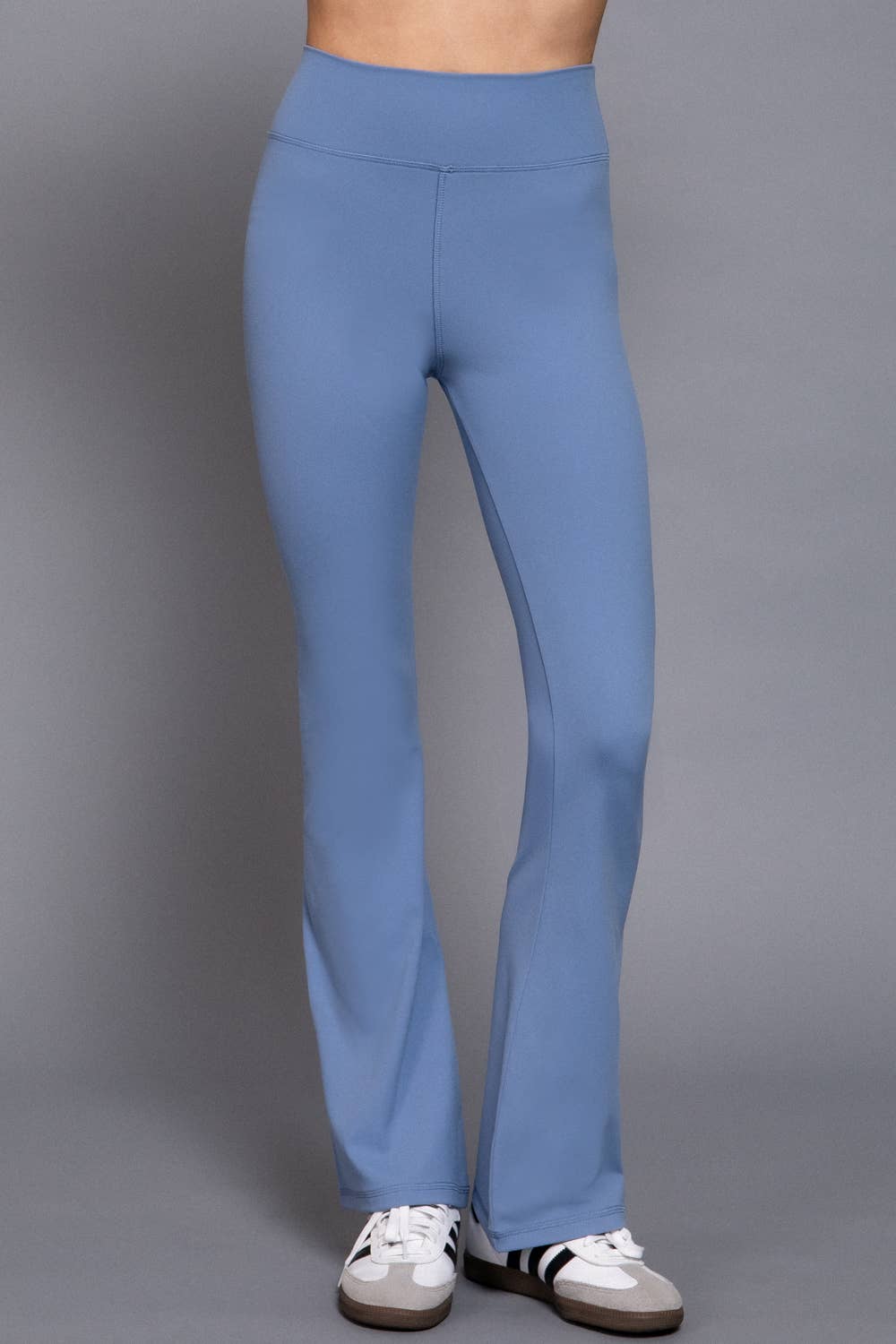 Active Basic | Active USA - Wholesale Athletic Pants - Women's - Waist Band Flare Stretch Workout Long Pants1