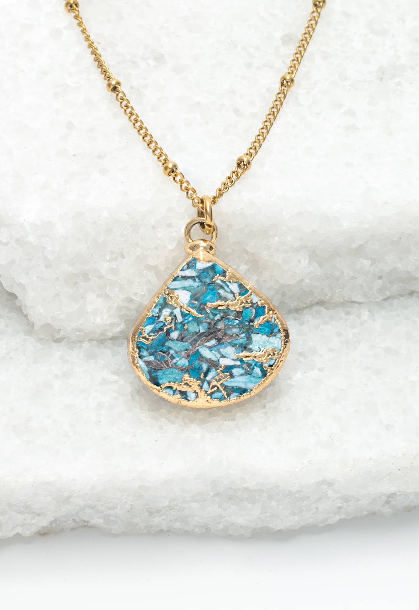 Starfish Project, Inc - Vendita all'ingrosso Collana con ciondolo/pendaglio - Collana Fiore di Pietra dell'Imperatore