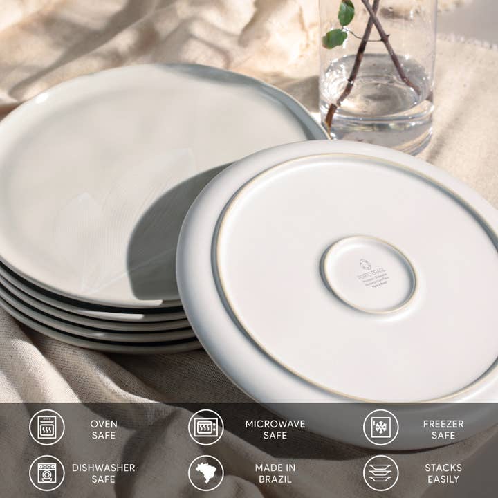 Porto Brasil - Wholesale Dinner Plate - Bio Stoneware Açucena Dinner Plate, 10.8"
