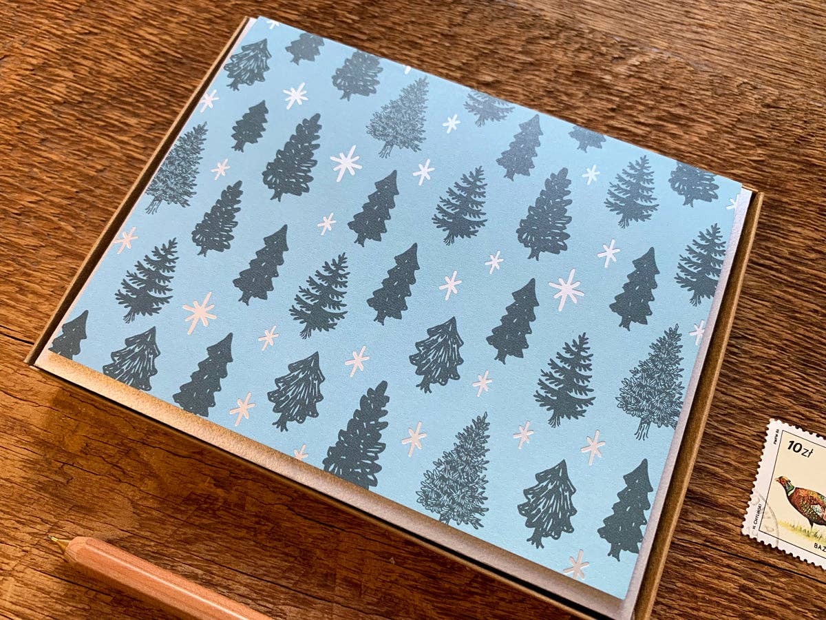 Noteworthy Paper & Press - Wholesale Feestdagenkaartje - Pine Trees-kaart5