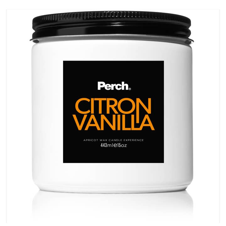 Citron Vanilla Apricot Wax Candle for wholesale by Perch® CandleHouse
