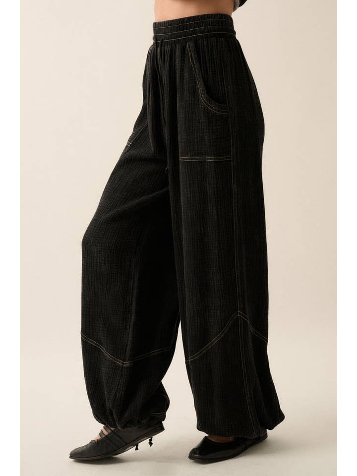 Promesa USA - Wholesale Pants - Women's - Mineral Washed Crinkle Cotton Parachute Pants31