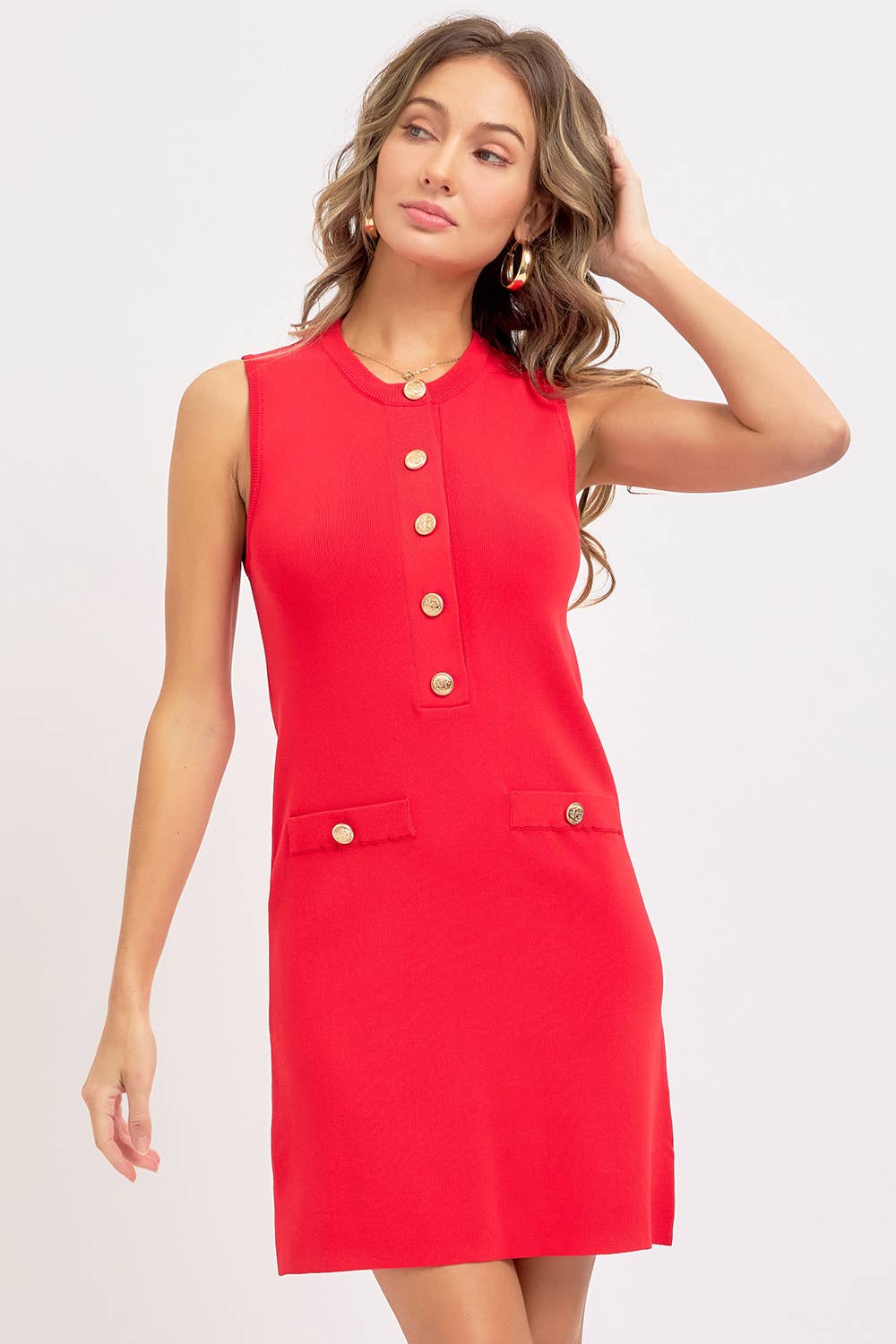 Sweet Lovely by Jen – wholesale Dress – Women's – SHORT  SLEEVELESS KNIT DRESS10