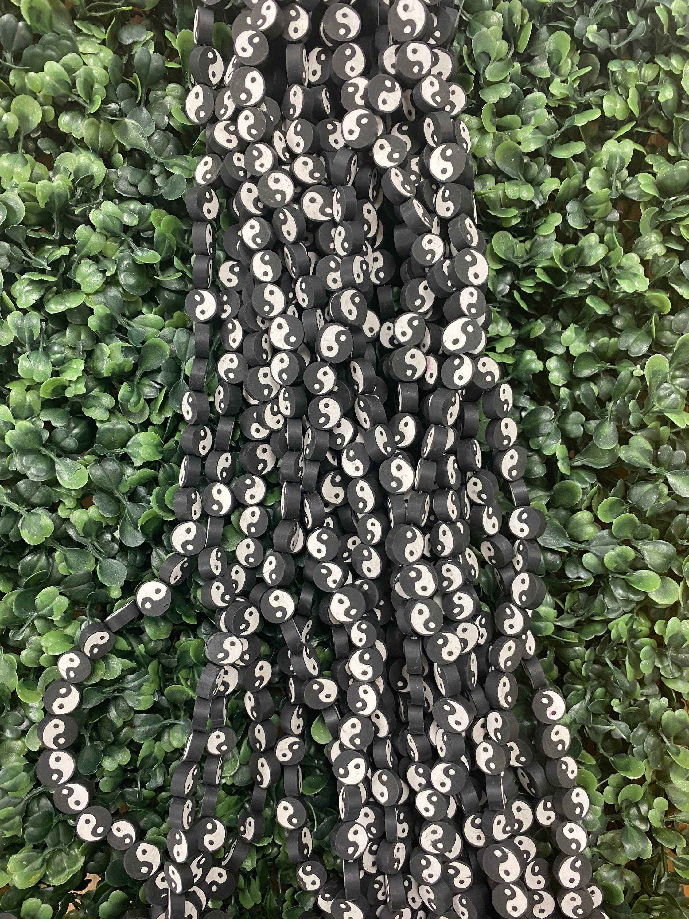 The Bead Bazaar - Wholesale Beads - 16" Yin Yang Beads, Keychain Ying Yang Beads, Black And White Yin Yang Beads, Small Yin Yang Spacer Beads, Kids DIY Jewelry, Bulk Yin Yang Beads4