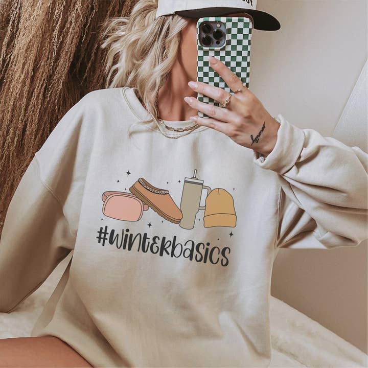 #WinterBasics DTF Transfer – Bougie Winter Essentials Design for wholesale by Nashville Design House