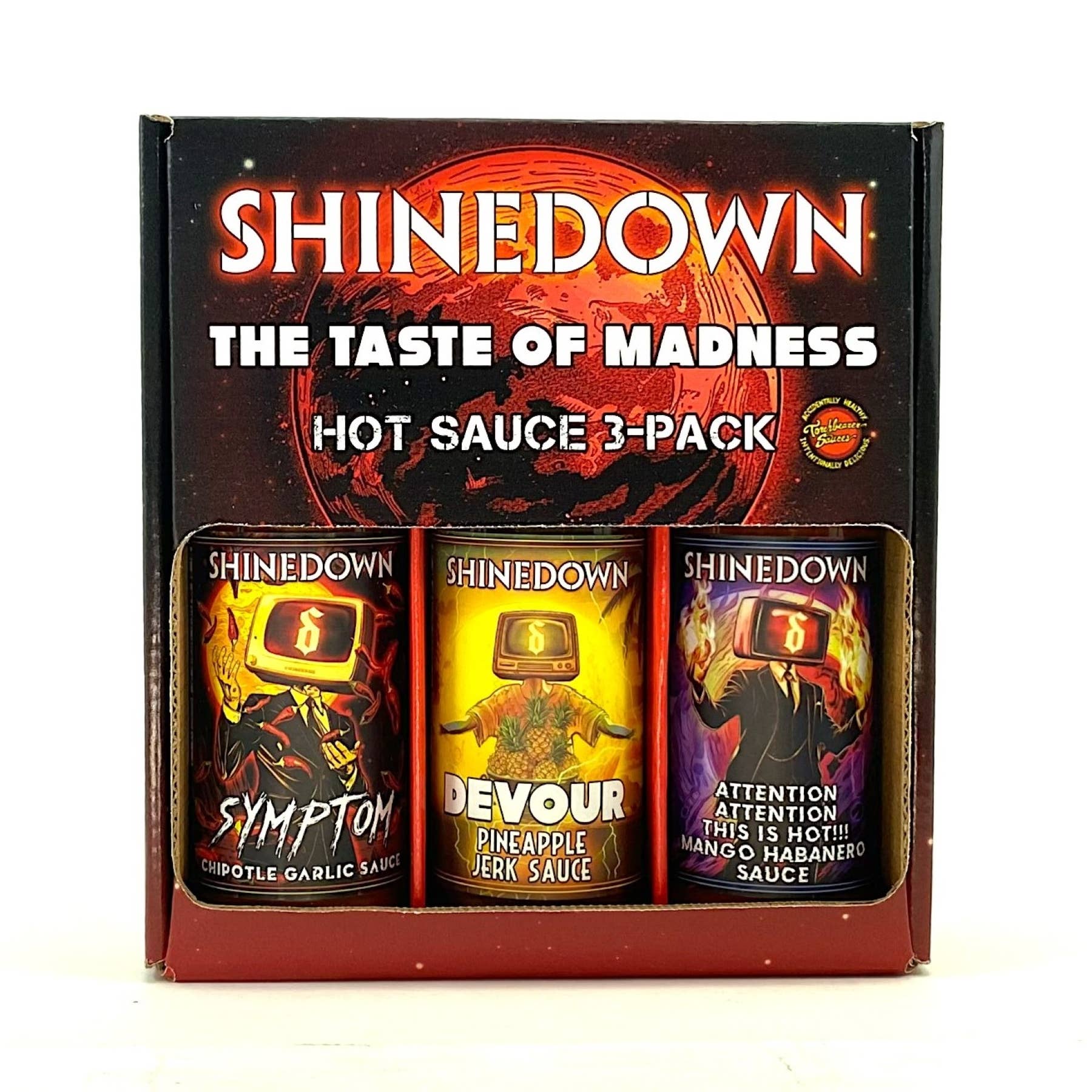 TorchBearer Sauces – Molho picante por atacado – The Taste of Madness - kit com 3 hot sauces de 150 ml - caixa com 5 unidades
