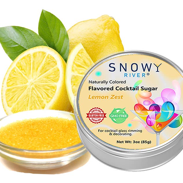 Snowy River Lemon Flavored Cocktail Sugar (1x3oz) for wholesale by Ultimate Baker