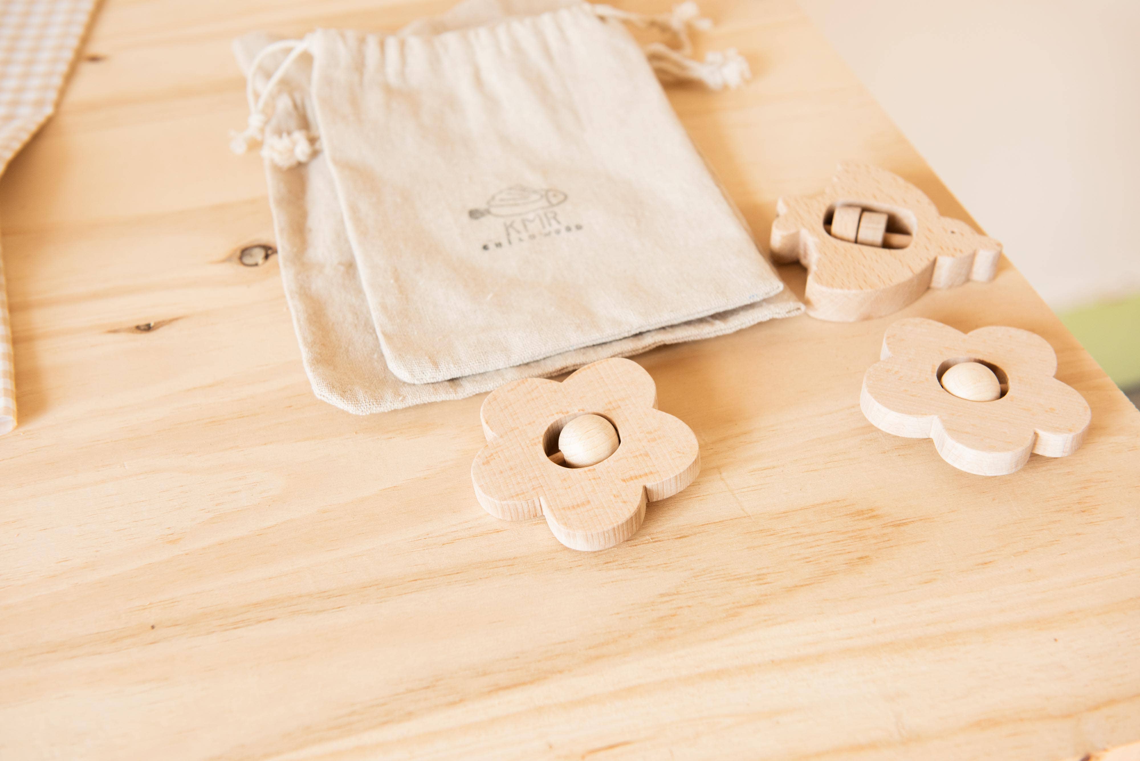 KMR Childwood – wholesale Wood toy – Child – MARGUERITE wooden rattle5