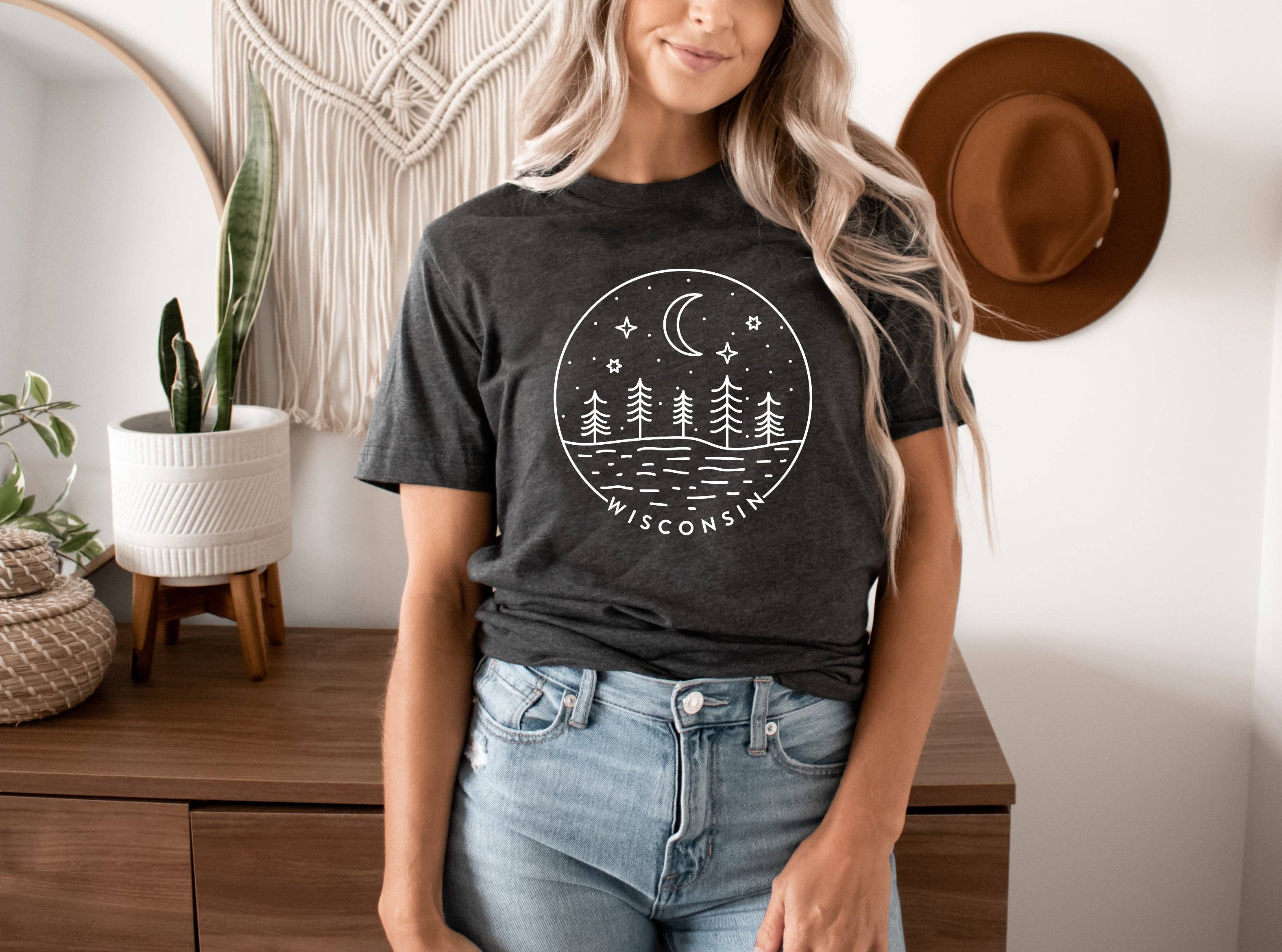 Autumn Rose Co. - Wholesale Screen Printed T-Shirt - Women's - Wisconsin Night Tee, Women Wisconsin Shirts, Graphic Tee5