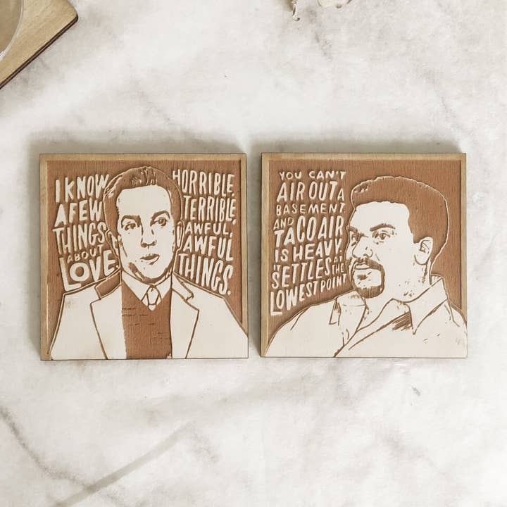 Studio Rima - Wholesale Coasters - Set of 12 The Office Wooden Coasters - TV Show - Cinema Gift6
