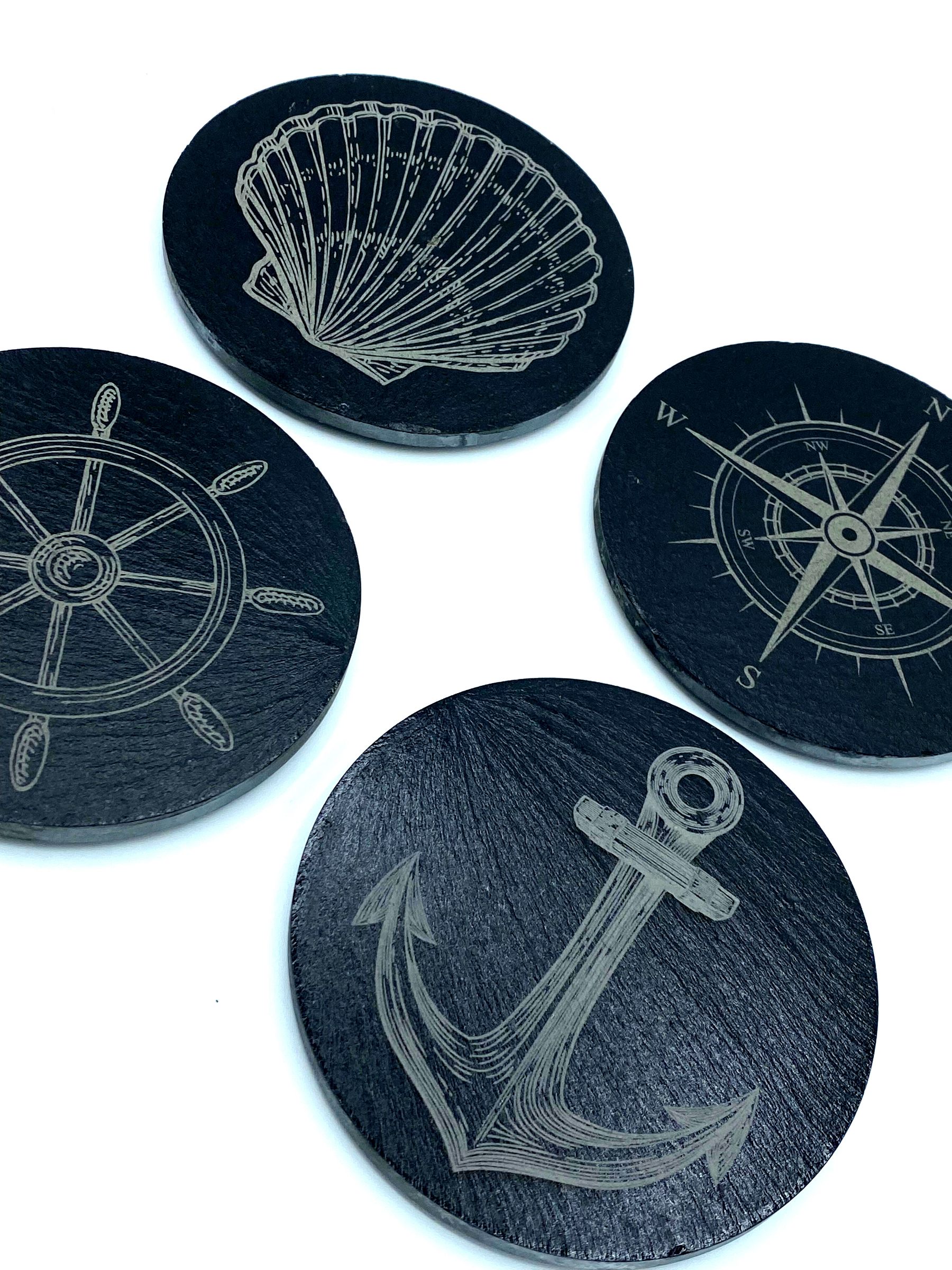 Nautically Northern - Wholesale Coasters - Nautical Coasters in Slate and Bamboo (Set of 4)7