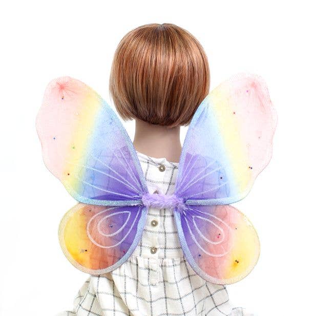 Inca UK - Wholesale Costume - Kids - Rainbow Net Fairy Wings 42X34cm