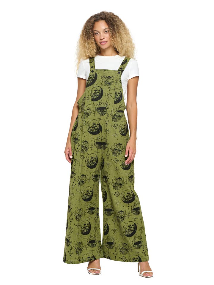 SALE Overall Hippie Mushroom Print for wholesale by Yak & Yeti