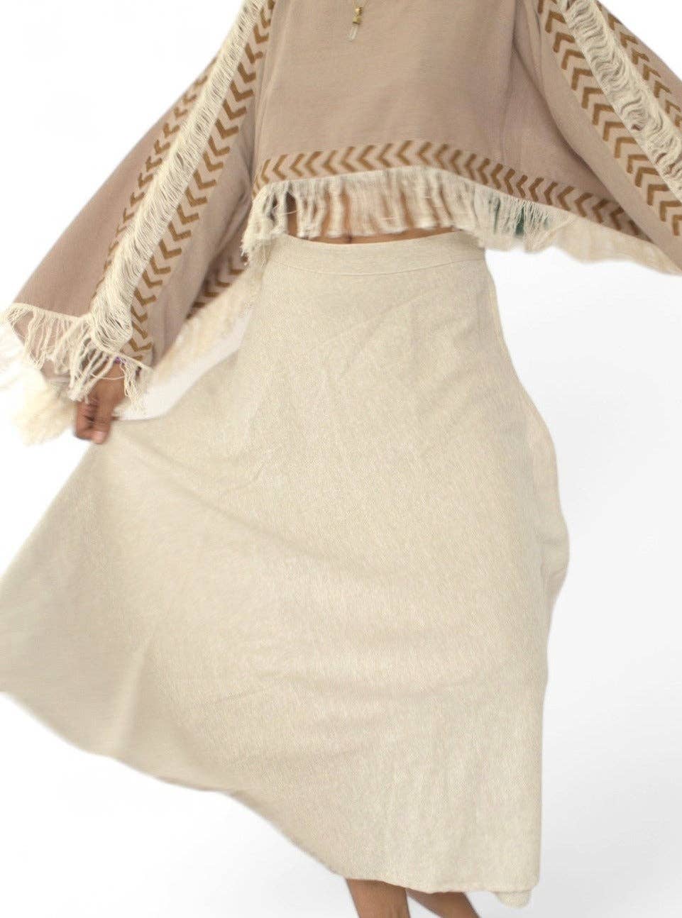 Sacred Ceremony - Wholesale Skirt - Women's - Organic Cotton Cool Sand Wrap Skirt2