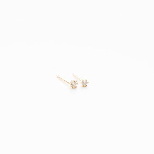 Pendiente pequeño estilo poste de piedra transparente E7189 para venta al por mayor de Heidi Hull Designs