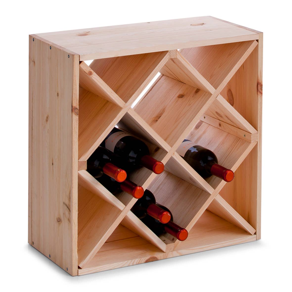 Zeller Present – wholesale Wine rack – Wine rack, softwood / 100% FSC2