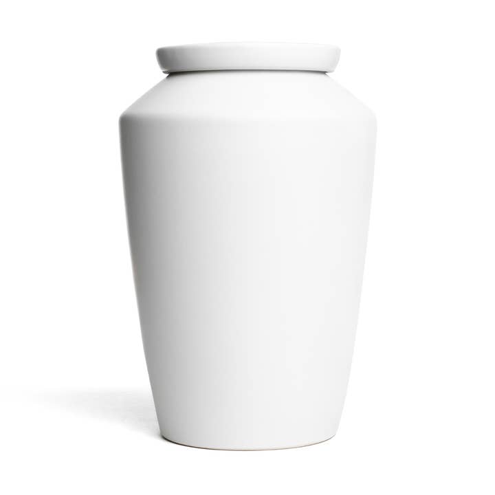 Adult Cremation Urn - White for wholesale by Urn Modern