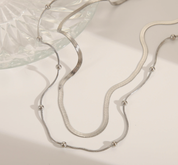 3Souls Company - Wholesale Schakelketting - WS-Gestippelde Slang - Gedurfde Gelaagde Kettingfunctie0