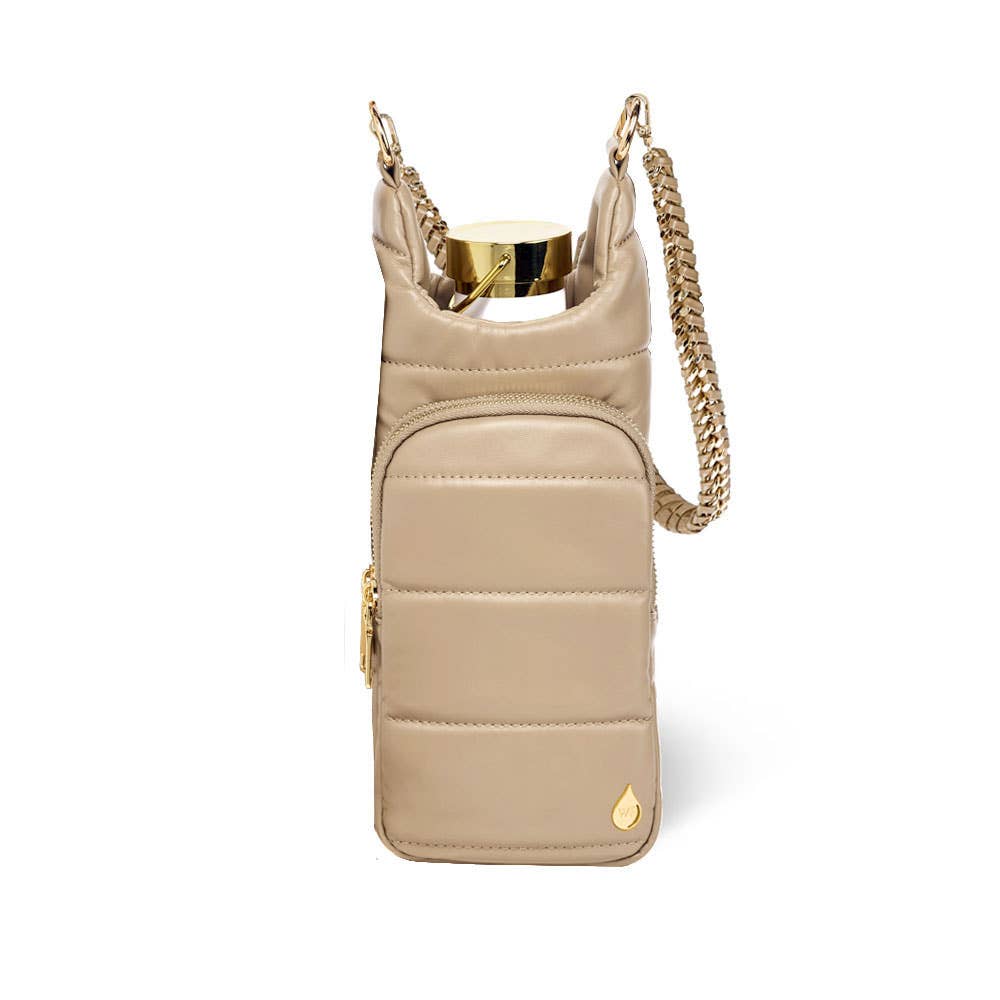 WanderFull - Wholesale Crossbody Bag - Women's - Taupe Vegan Leather Hydrobag® with Strap Bundle7