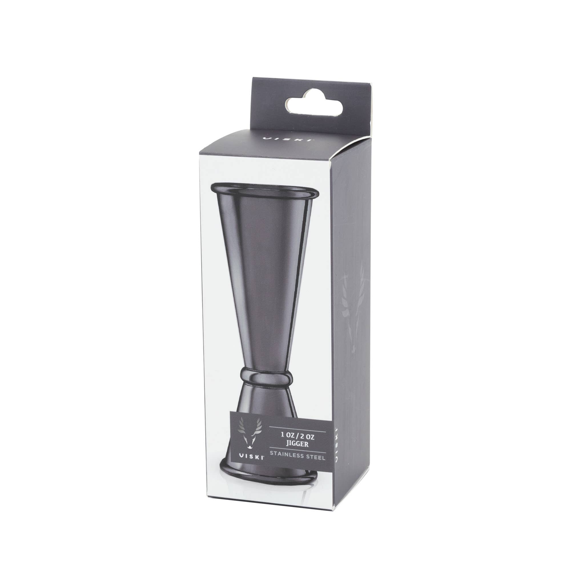 Viski - Wholesale Jigger - Warren™ Large Gunmetal Plated Japanese Style Makoto Jigger1