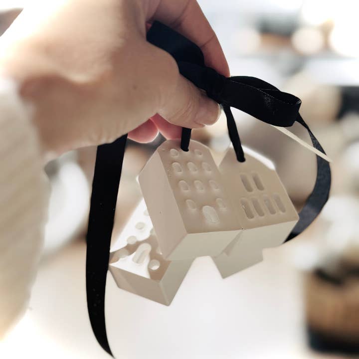 Mini House Ornaments for wholesale by Wick’ed Fragrance House Inc.