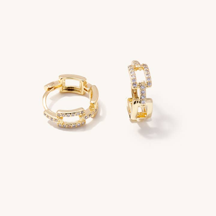 Dion Chain Link Hoops for wholesale by Nikki Smith Designs