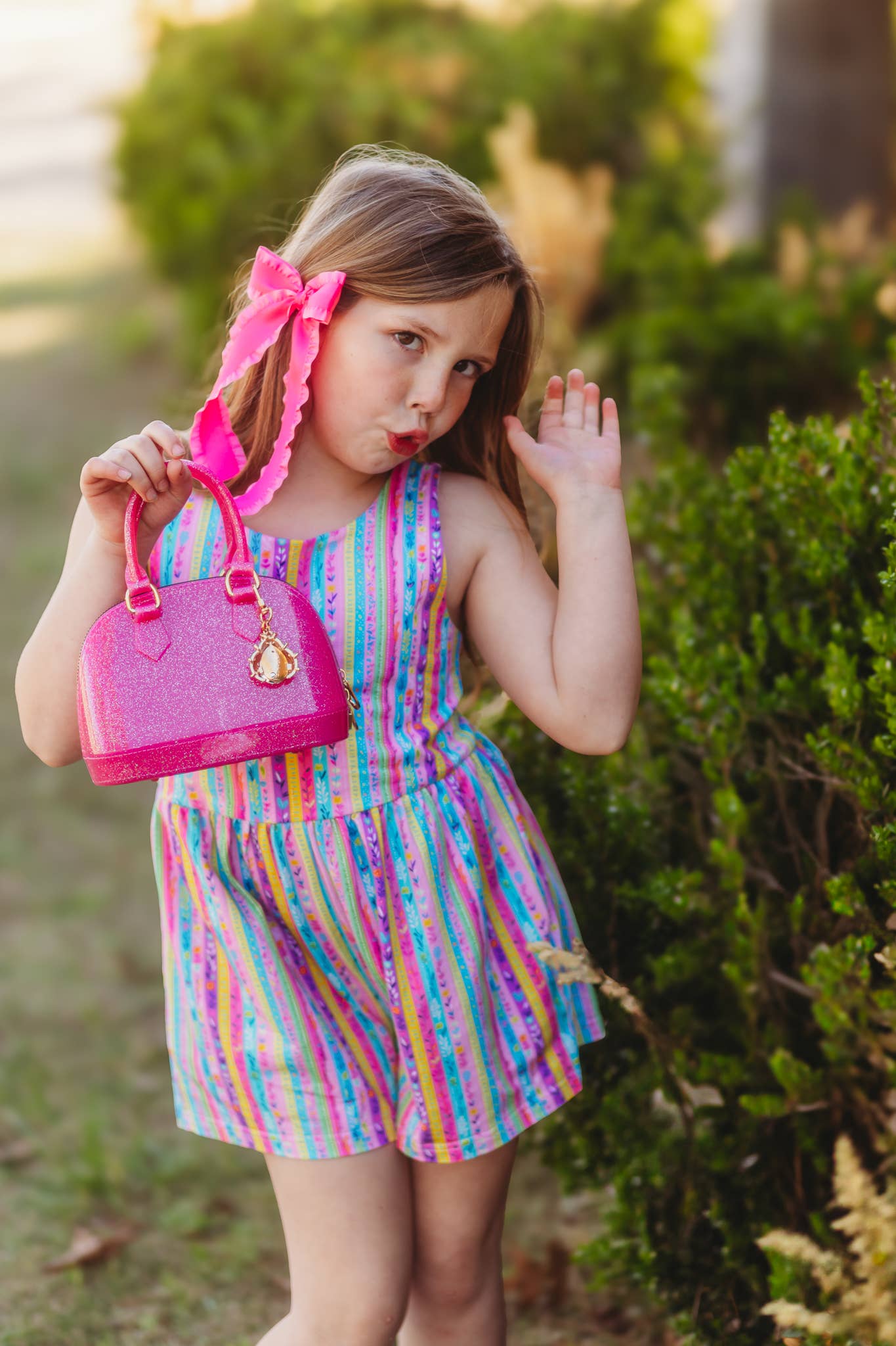 Carrying Kind - Wholesale Crossbody Bag - Kids - Cate in Hot Pink Sparkle: Charming Addition5