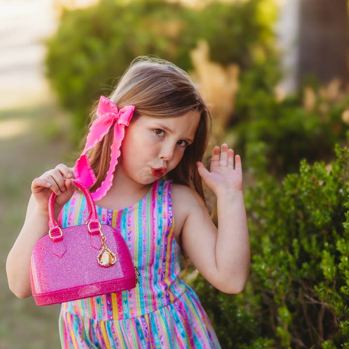 Carrying Kind - Wholesale Crossbody Bag - Kids - Cate in Hot Pink Sparkle: Charming Addition5